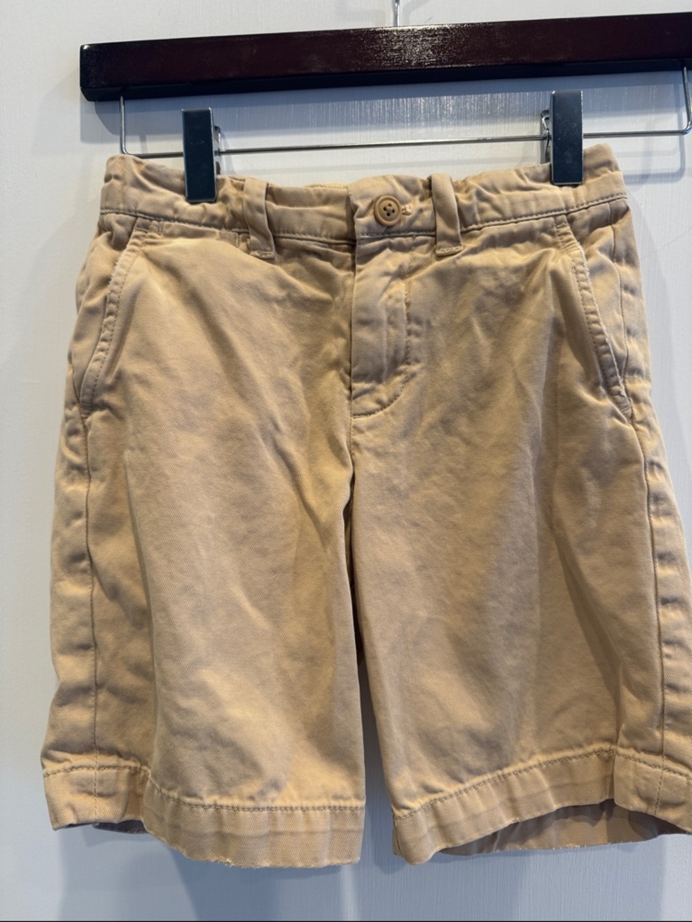Crewcuts Beige Flat-Front Kids Chino Shorts